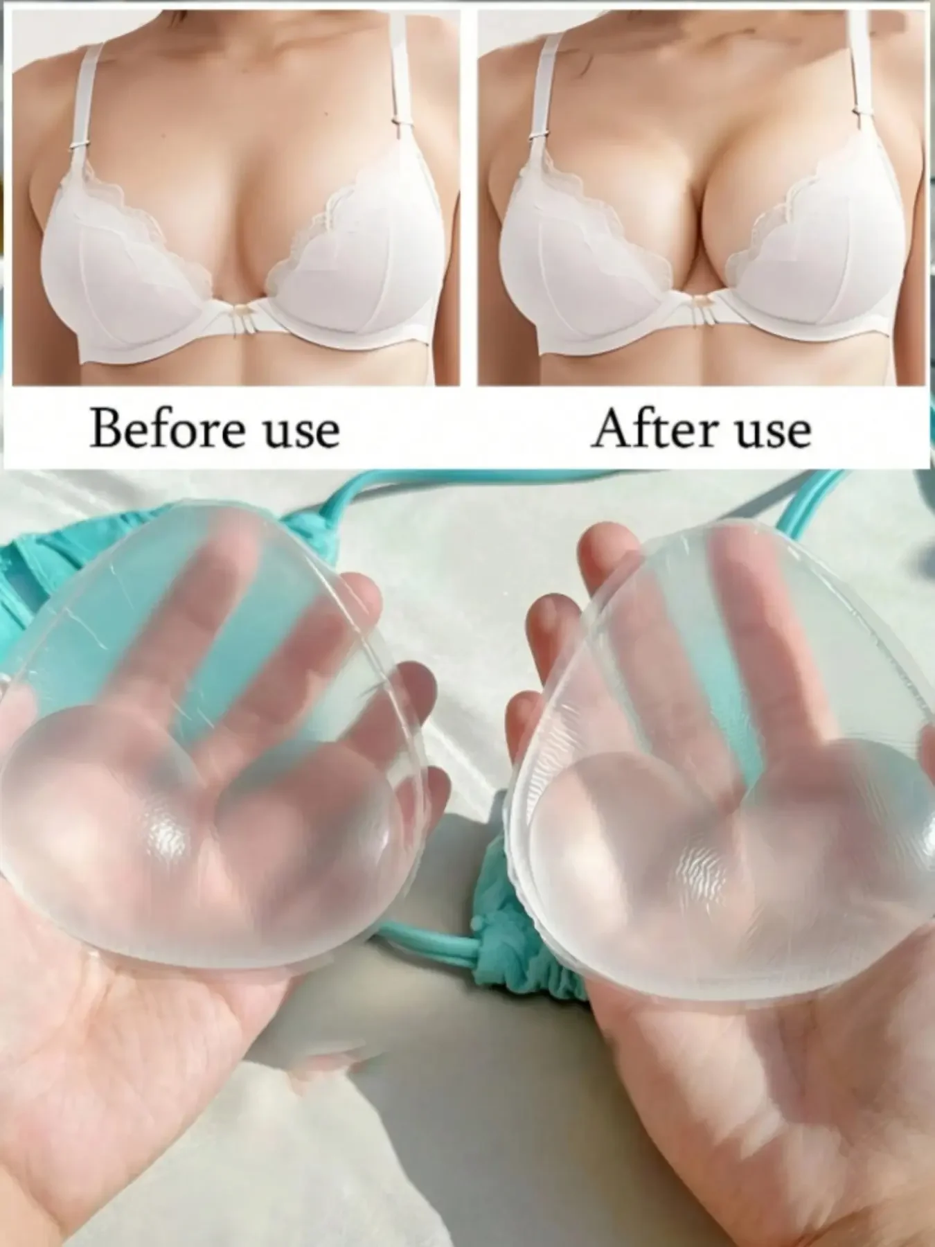 1 Paar Silikon-BH-Einlagen für – Push Up Bra Silicone Bewertung und Preis